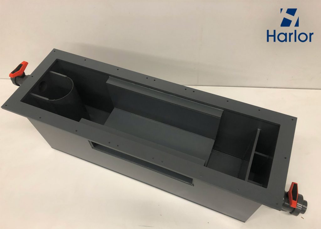 Chaudronnerie plastique : intérieur cuve rectangulaire